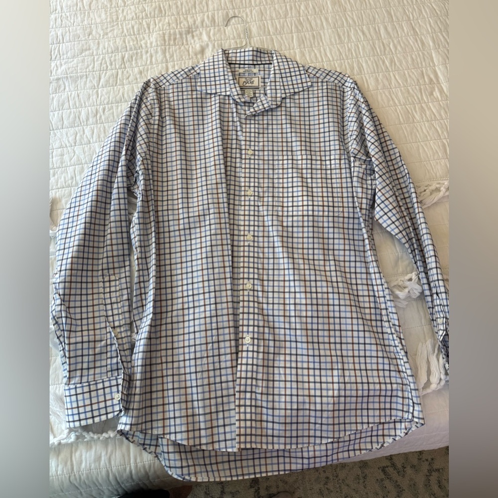 Jos. A Bank checkered dress shirt